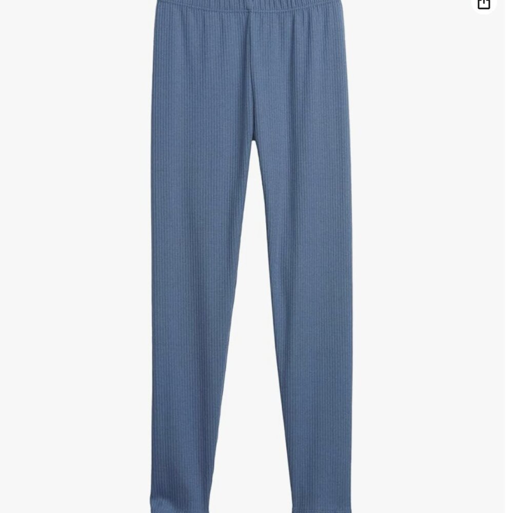 NWT Gap Kids Girl's Ribbed Legging Bainbridge Blue Size 14-16 XXL